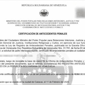 Trámite Completo de Antecedentes Penales